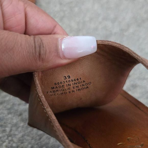 Free People Slides Sandals Women's Size 8.5 Brown Sant Antoni Leather - Picture 7 of 7